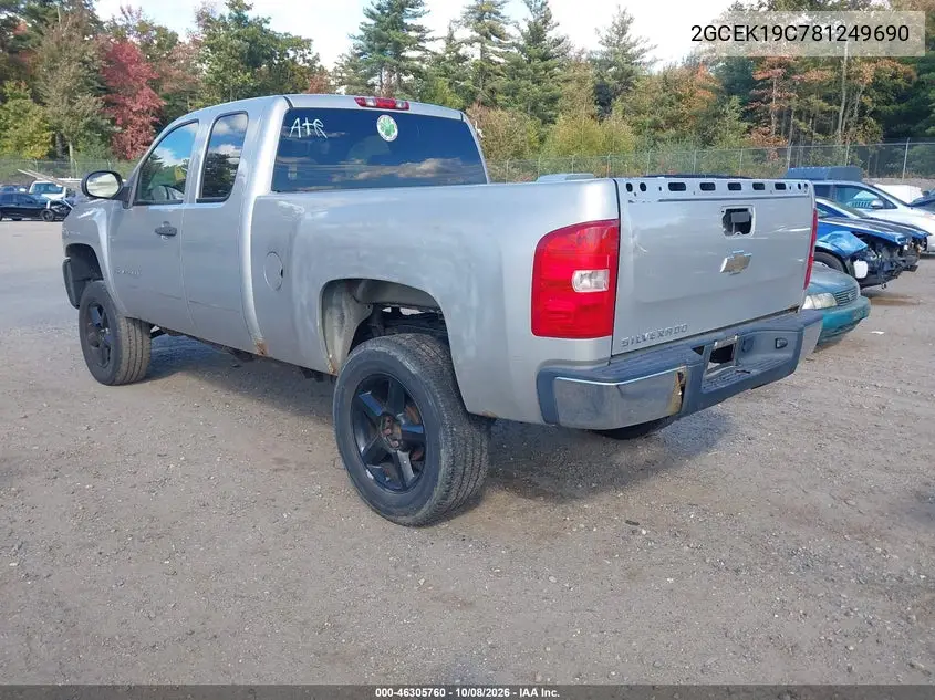 2008 CHEVROLET SILVERADO VIN 2GCEK19C781249690 — фото 3