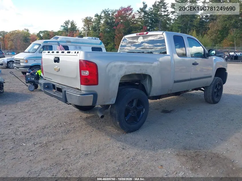 2008 CHEVROLET SILVERADO VIN 2GCEK19C781249690 — фото 4
