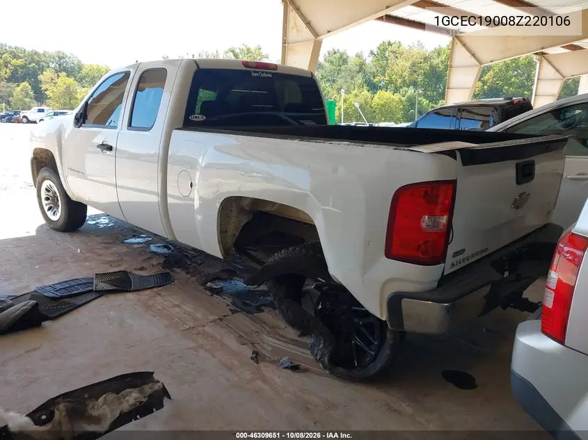 2008 CHEVROLET SILVERADO VIN 1GCEC19008Z220106 — фото 3
