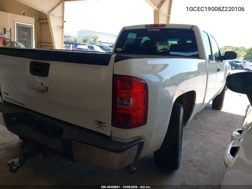 2008 CHEVROLET SILVERADO VIN 1GCEC19008Z220106 — фото 4