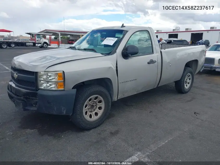 2008 CHEVROLET SILVERADO VIN 1GCEC14X58Z237617 — фото 2