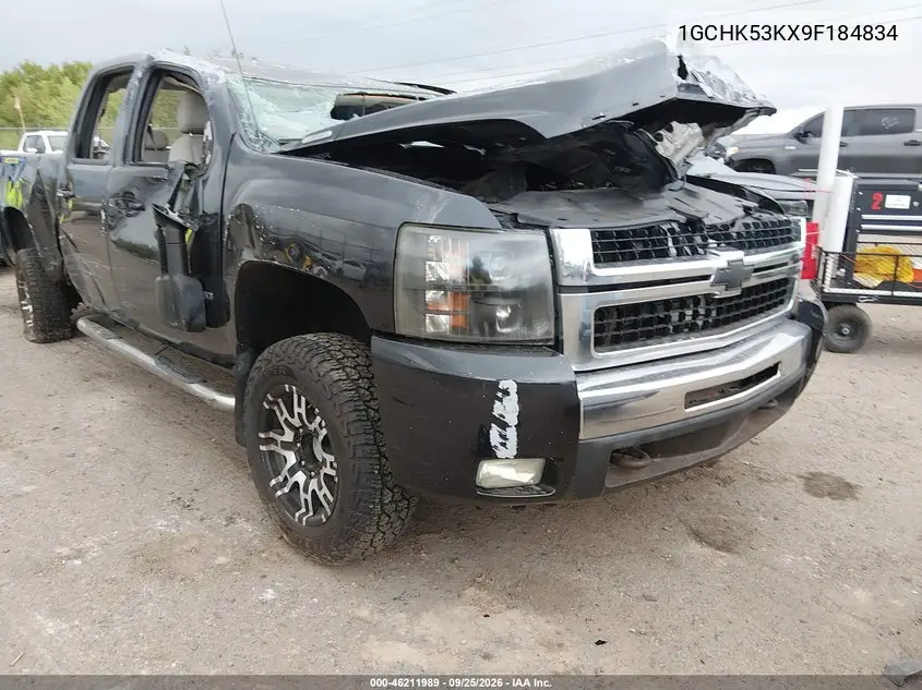 CHEVROLET SILVERADO 2009, VIN 1GCHK53KX9F184834