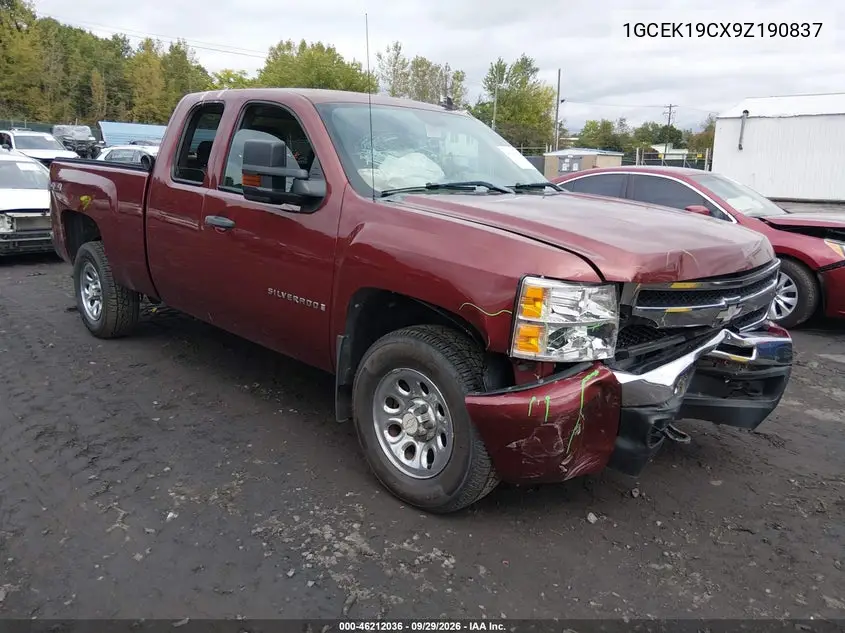 CHEVROLET SILVERADO 2009, VIN 1GCEK19CX9Z190837