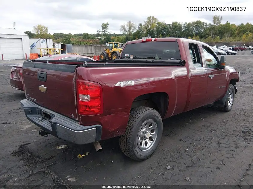 2009 CHEVROLET SILVERADO VIN 1GCEK19CX9Z190837 — фото 4