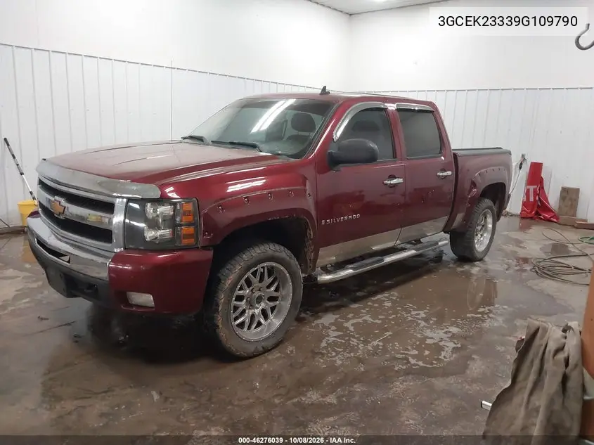 2009 CHEVROLET SILVERADO VIN 3GCEK23339G109790 — фото 2