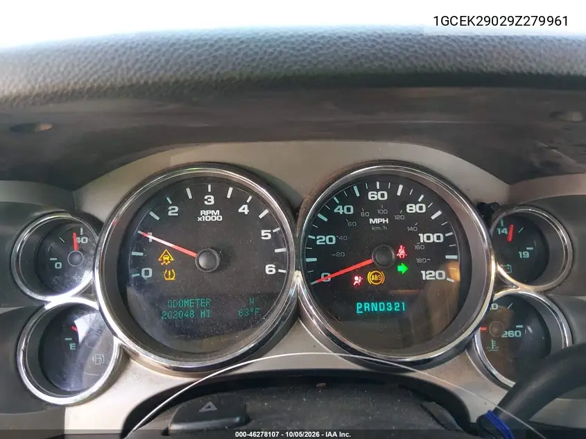 2009 CHEVROLET SILVERADO VIN 1GCEK29029Z279961 — фото 7