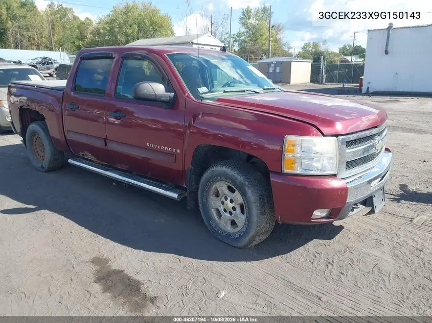 CHEVROLET SILVERADO 2009, VIN 3GCEK233X9G150143