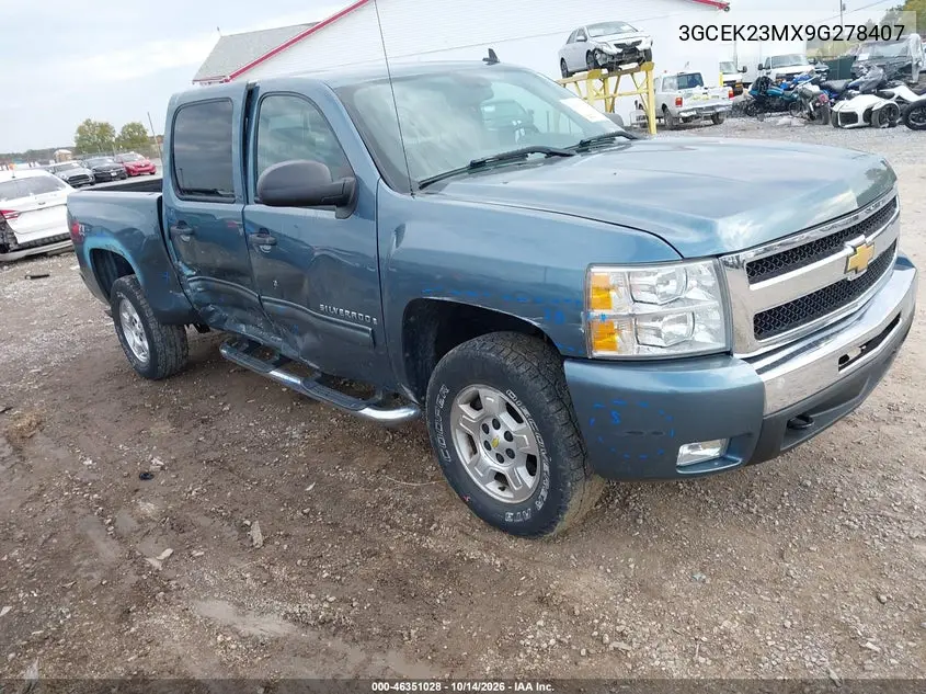 CHEVROLET SILVERADO 2009, VIN 3GCEK23MX9G278407