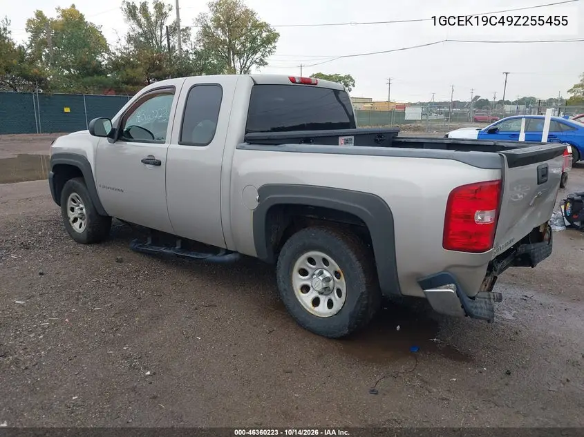 2009 CHEVROLET SILVERADO VIN 1GCEK19C49Z255455 — фото 3