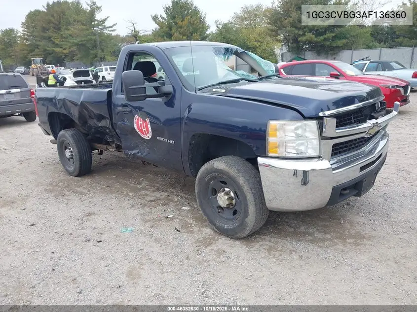 CHEVROLET SILVERADO 2010, VIN 1GC3CVBG3AF136360