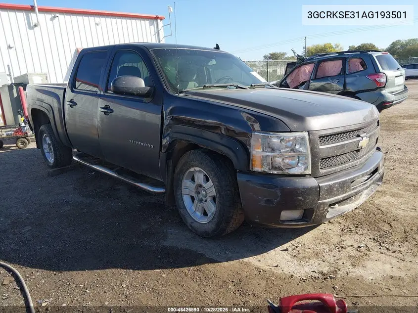 CHEVROLET SILVERADO 2010, VIN 3GCRKSE31AG193501