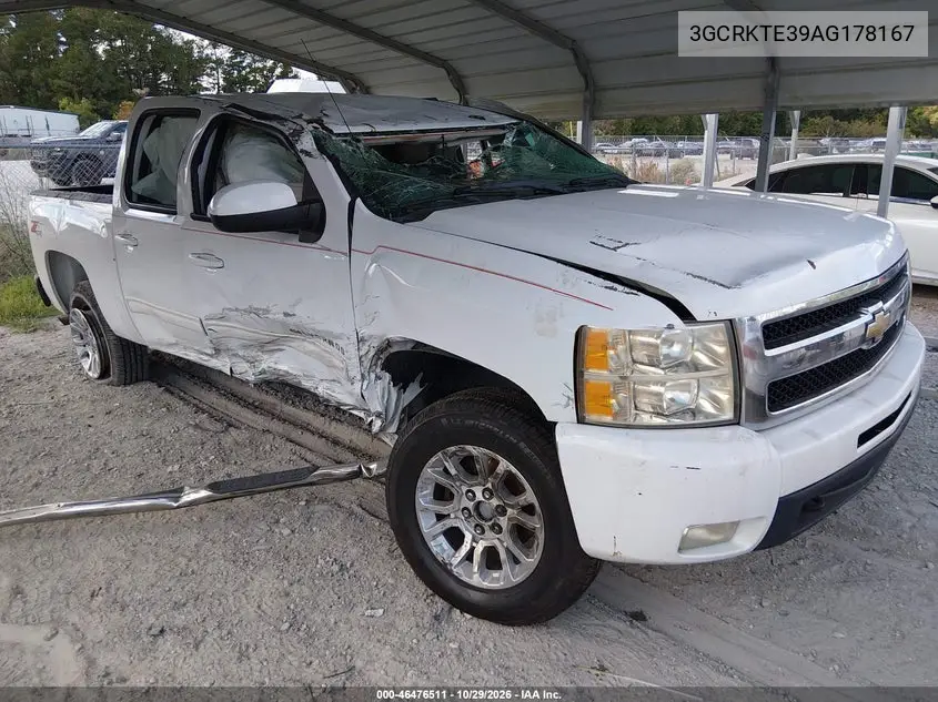 CHEVROLET SILVERADO 2010, VIN 3GCRKTE39AG178167