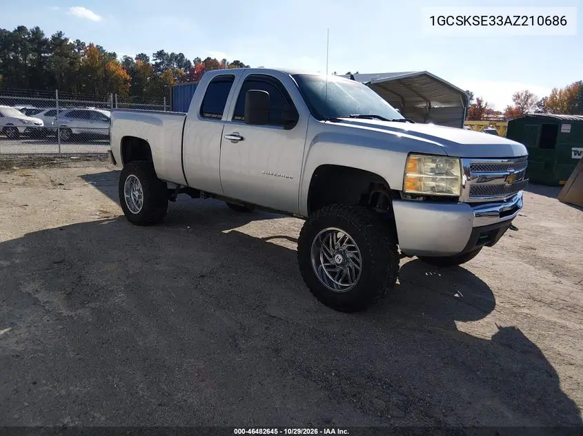 CHEVROLET SILVERADO 2010, VIN 1GCSKSE33AZ210686