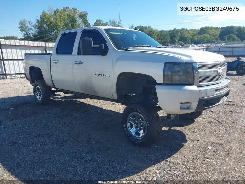 CHEVROLET SILVERADO 2011, VIN 3GCPCSE03BG249675