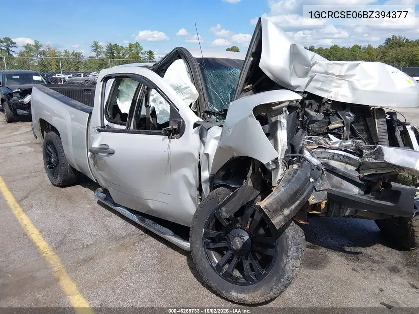 CHEVROLET SILVERADO 2011, VIN 1GCRCSE06BZ394377