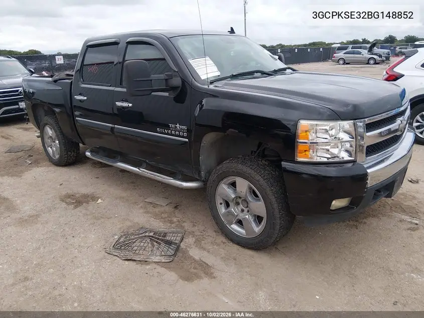 CHEVROLET SILVERADO 2011, VIN 3GCPKSE32BG148852
