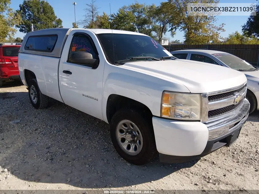 CHEVROLET SILVERADO 2011, VIN 1GCNCPEX3BZ211039