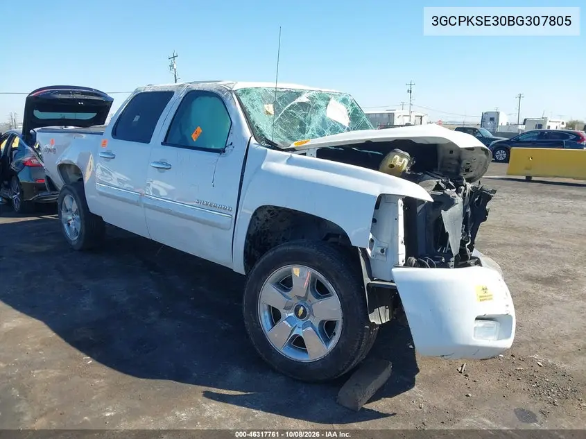 CHEVROLET SILVERADO 2011, VIN 3GCPKSE30BG307805