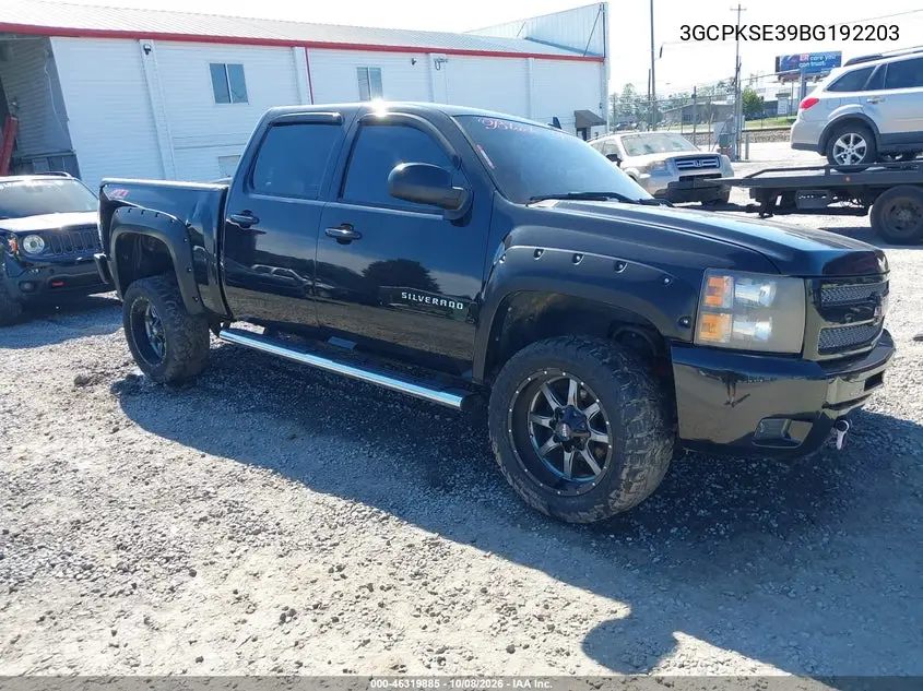 CHEVROLET SILVERADO 2011, VIN 3GCPKSE39BG192203