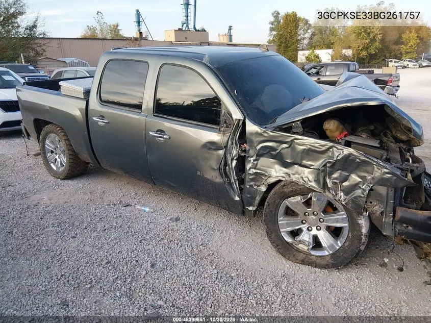 CHEVROLET SILVERADO 2011, VIN 3GCPKSE33BG261757