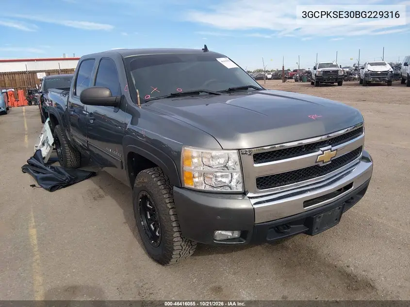 CHEVROLET SILVERADO 2011, VIN 3GCPKSE30BG229316