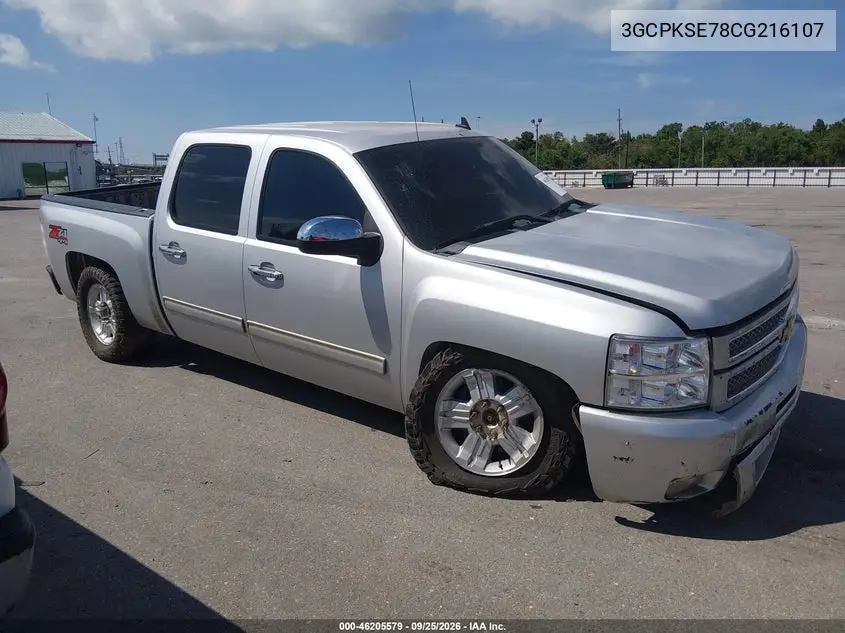 CHEVROLET SILVERADO 2012, VIN 3GCPKSE78CG216107