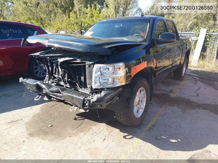 2012 CHEVROLET SILVERADO VIN 3GCPKSE72CG126550 — фото 2