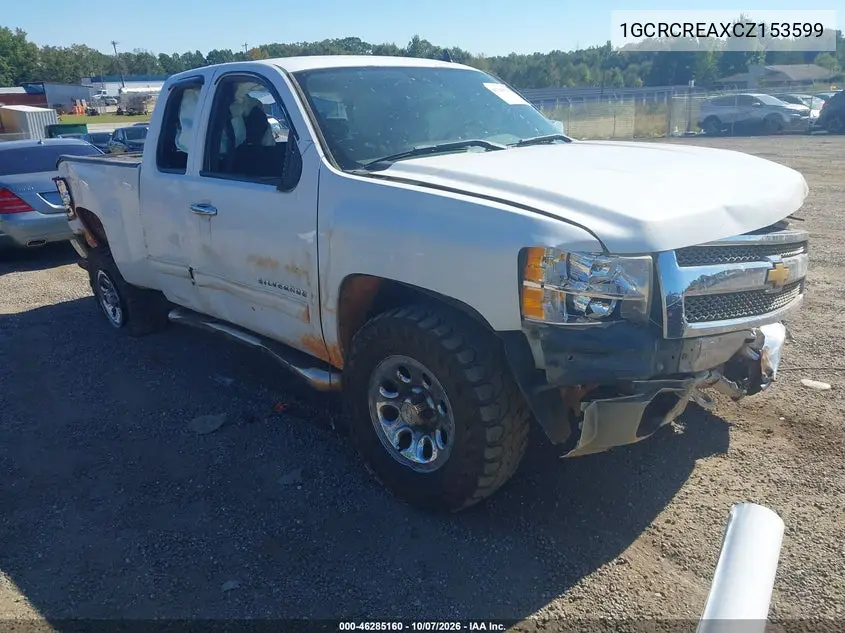 CHEVROLET SILVERADO 2012, VIN 1GCRCREAXCZ153599