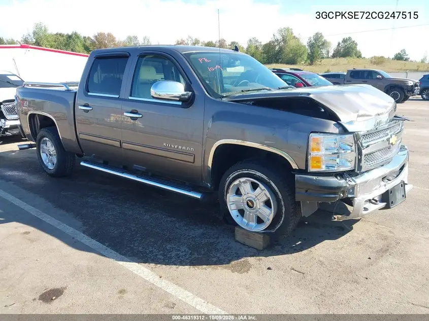 CHEVROLET SILVERADO 2012, VIN 3GCPKSE72CG247515