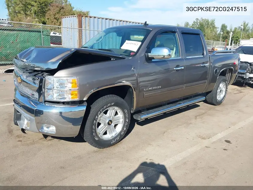 2012 CHEVROLET SILVERADO VIN 3GCPKSE72CG247515 — фото 2