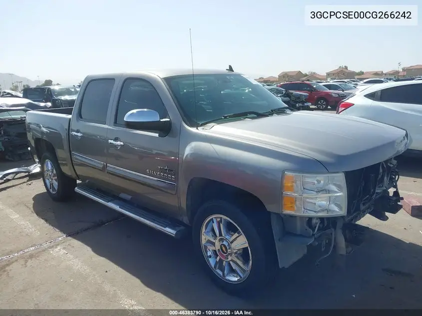 CHEVROLET SILVERADO 2012, VIN 3GCPCSE00CG266242