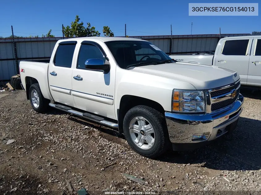 CHEVROLET SILVERADO 2012, VIN 3GCPKSE76CG154013