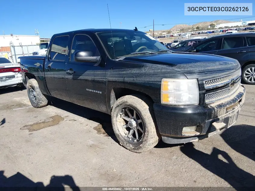 CHEVROLET SILVERADO 2012, VIN 3GCPCTE03CG262126