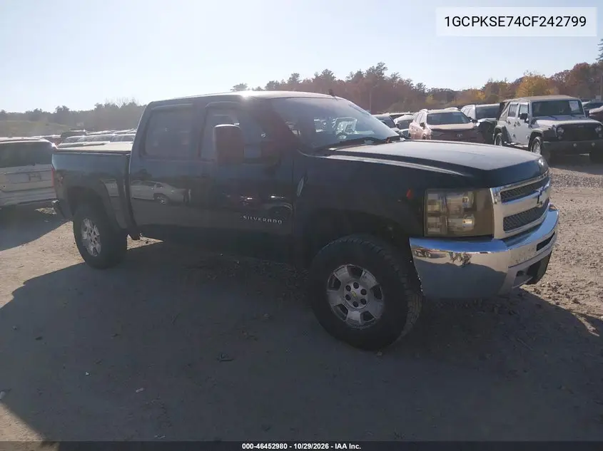 CHEVROLET SILVERADO 2012, VIN 1GCPKSE74CF242799