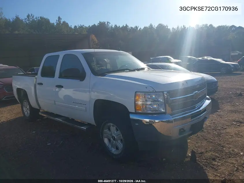 CHEVROLET SILVERADO 2012, VIN 3GCPKSE72CG170936