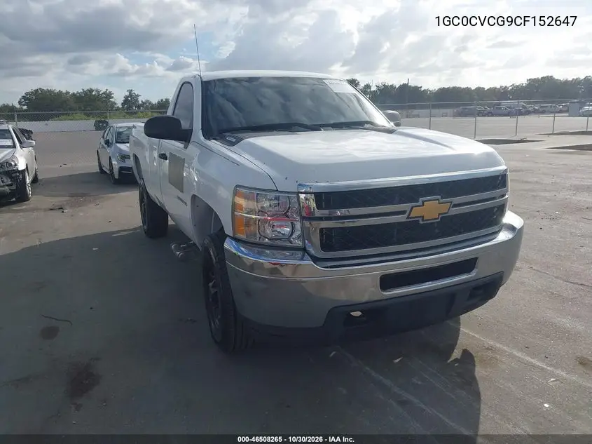 CHEVROLET SILVERADO 2012, VIN 1GC0CVCG9CF152647