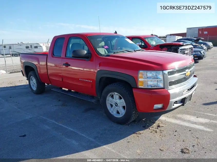 CHEVROLET SILVERADO 2013, VIN 1GCRKSE73DZ247579