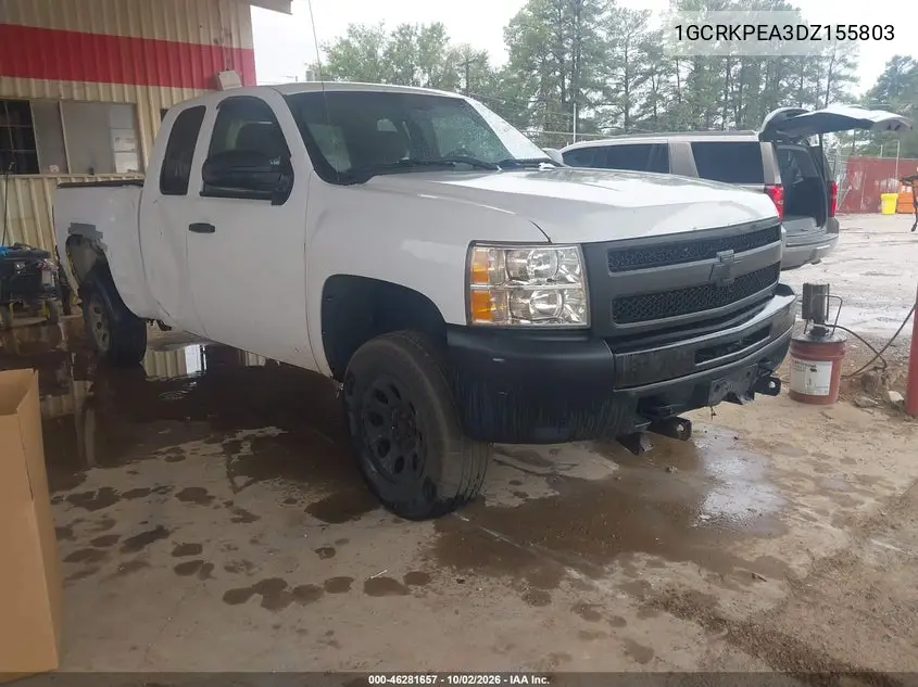 CHEVROLET SILVERADO 2013, VIN 1GCRKPEA3DZ155803