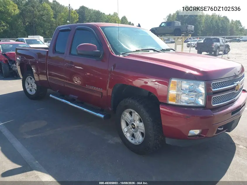 CHEVROLET SILVERADO 2013, VIN 1GCRKSE76DZ102536
