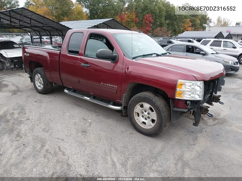 CHEVROLET SILVERADO 2013, VIN 1GCRKSE70DZ316552