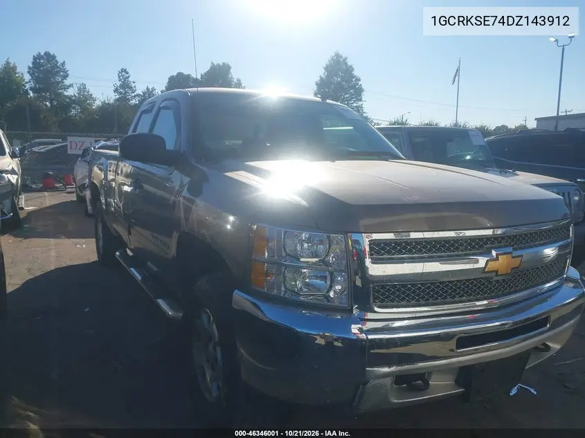 CHEVROLET SILVERADO 2013, VIN 1GCRKSE74DZ143912