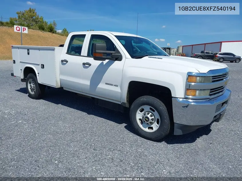 CHEVROLET SILVERADO 2015, VIN 1GB2CUE8XFZ540194