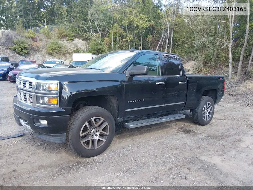 2015 CHEVROLET SILVERADO VIN 1GCVKSEC3FZ403165 — фото 2