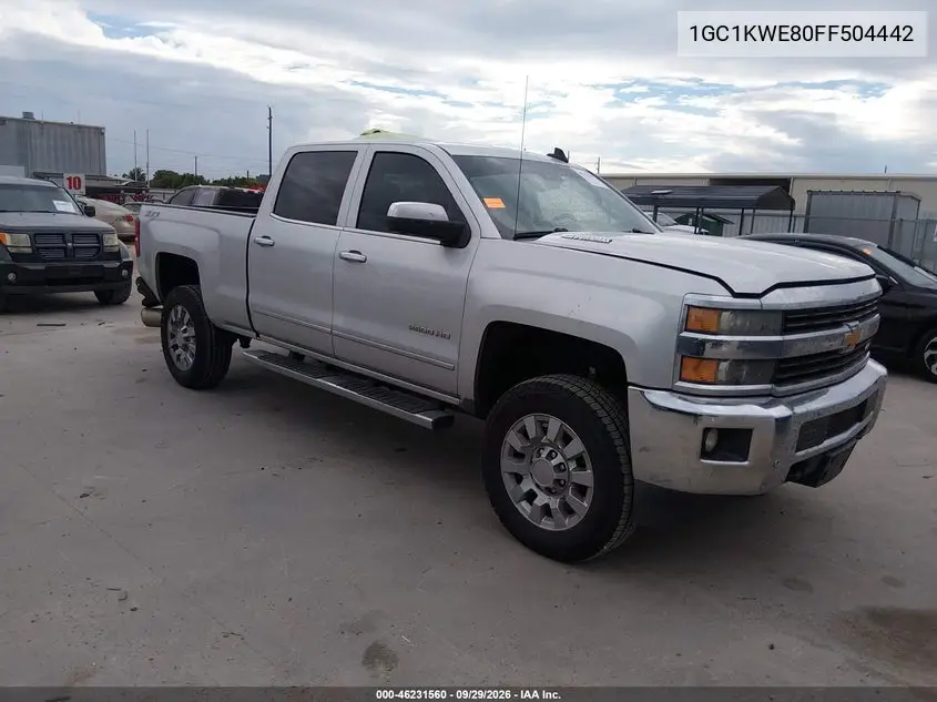 CHEVROLET SILVERADO 2015, VIN 1GC1KWE80FF504442