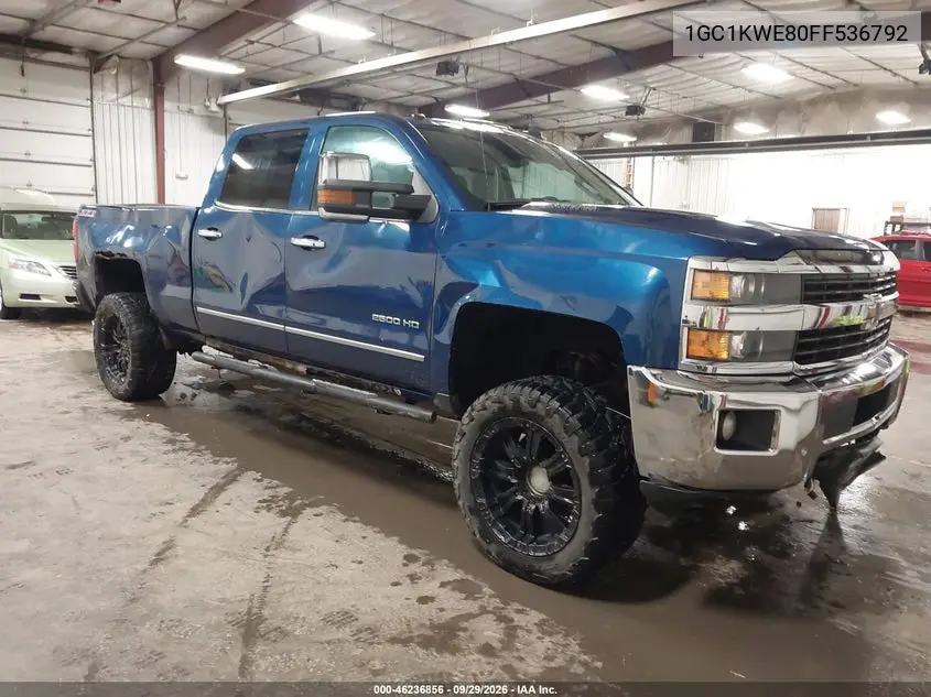 CHEVROLET SILVERADO 2015, VIN 1GC1KWE80FF536792
