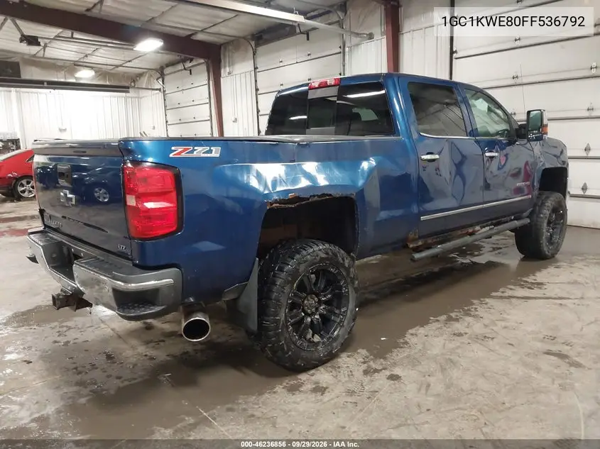2015 CHEVROLET SILVERADO VIN 1GC1KWE80FF536792 — фото 4