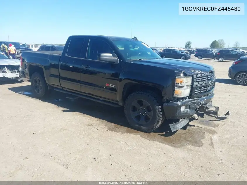 CHEVROLET SILVERADO 2015, VIN 1GCVKREC0FZ445480