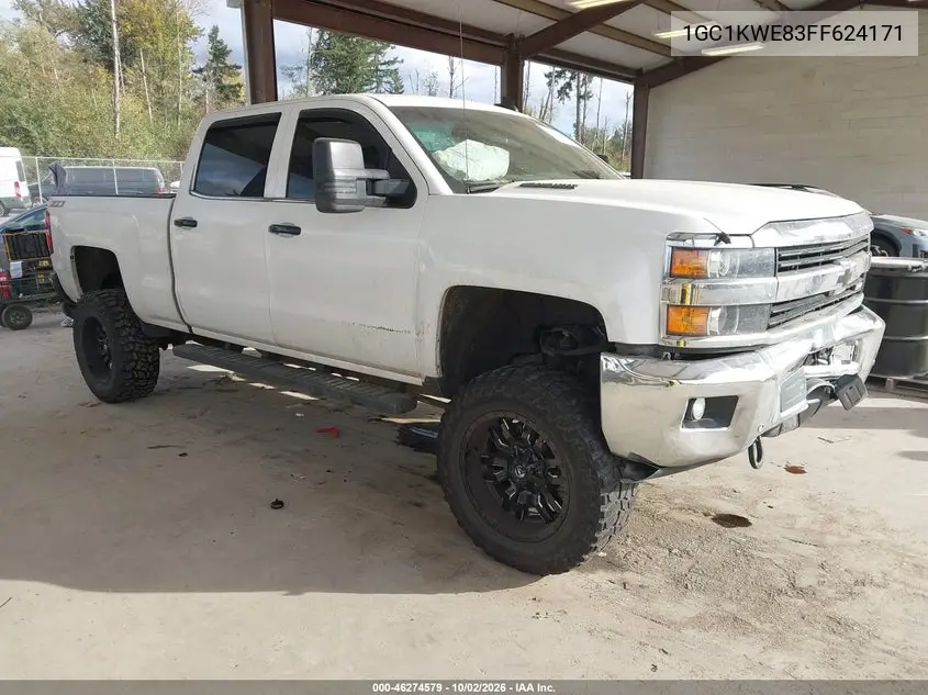 CHEVROLET SILVERADO 2015, VIN 1GC1KWE83FF624171