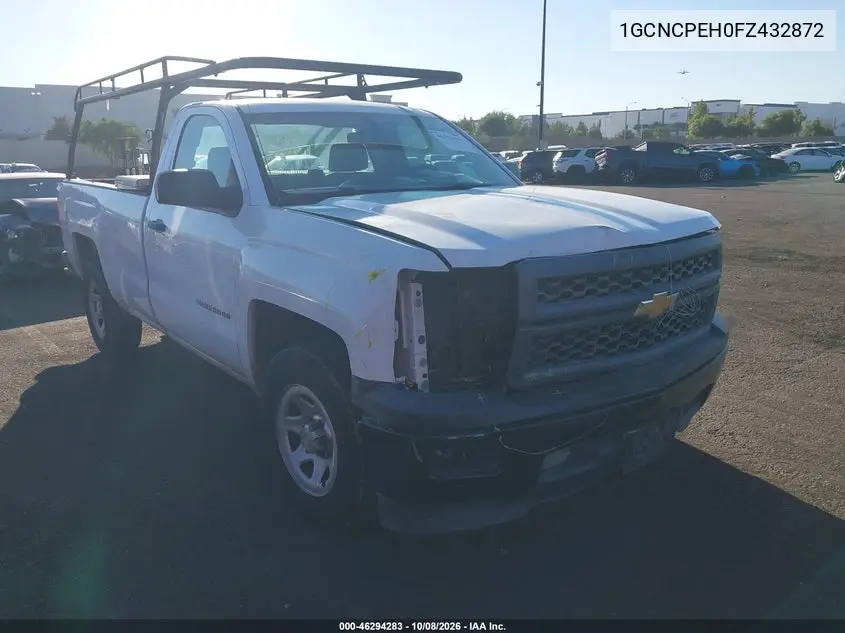 CHEVROLET SILVERADO 2015, VIN 1GCNCPEH0FZ432872