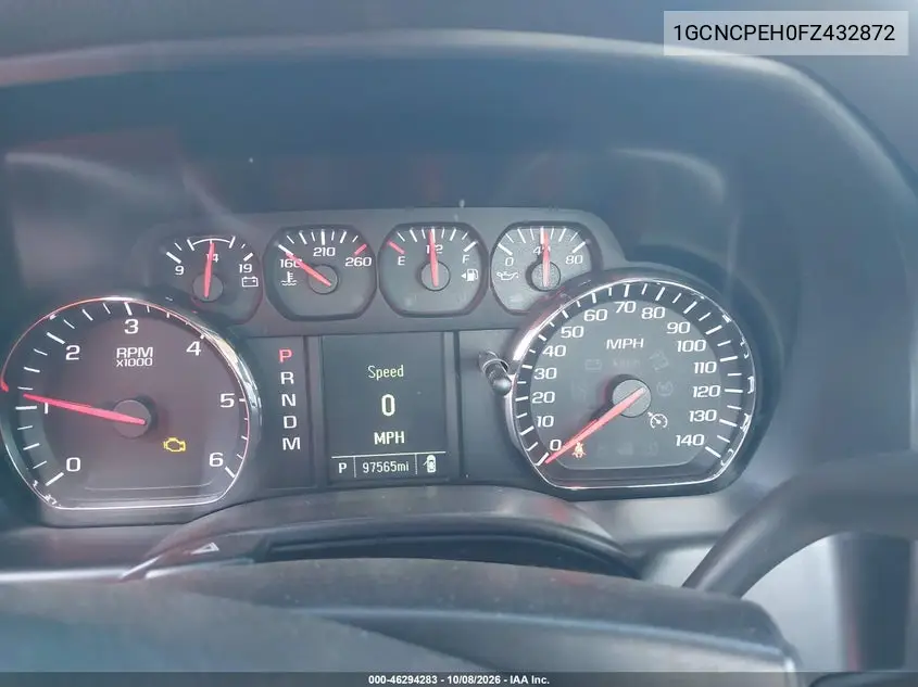 2015 CHEVROLET SILVERADO VIN 1GCNCPEH0FZ432872 — фото 7